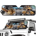 thumbnail image 1 of Uorisanigo Windshield Sun Shade, Funny Giraffe Animal Print Car Sunshade for 2018-2024 2025 Jeep Wrangler JL / 2020-2024 Jeep Gladiator JT, UV Rays Blocker Sun Visor Shade Keep Vehicle Cool, 1 of 7
