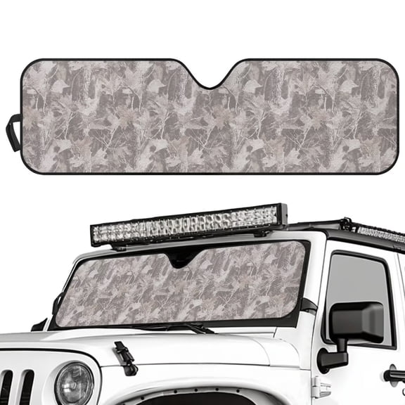 Uorisanigo Windshield Sun Shade for Jeep Wrangler, Camo Hunting Forest Car Sunshade Cover for Windshield Blocks UV Rays,Shade Heat Shield Compatible with Jeep Wrangler JL JK Gladiator