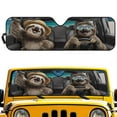 thumbnail image 1 of Uorisanigo Windshield Sun Shade for Jeep Wrangler, Gladiator, Renegade, FJ Cruiser, Funny Sloth Animal Driving Front Window Sunshade Sun Visor with Storage Bag Easy to Store, 1 of 7