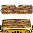 thumbnail image 1 of Uorisanigo Windshield Sun Shade for Jeep Wrangler JL JLU 2018-2025 Jeep Gladiator Western Horse Front Window Sunshade for Wrangler JL/Gladiator Sun Visor Summer Must Have Car Accessories, 1 of 7
