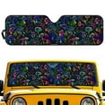 thumbnail image 1 of Uorisanigo Windshield Sun Shade for Jeep Wrangler JL JLU & 2020-2025 Jeep Gladiator - Blocks UV Rays Psychedelic Mushroom Sun Visor Protection, Car Sunshade Foldable Shades Keep Vehicle Cool, 1 of 7