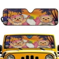 thumbnail image 1 of Uorisanigo Windshield Sun Shade for Jeep Wrangler TJ JK JKU JL JLU-Blocks UV Rays Sun Visor Protectiver,Car Winshied Sunshade Keep Your Vehicle Cool,Cute Yorkshire Terrier Driving Car Window Shade, 1 of 7