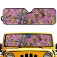 thumbnail image 1 of Uorisanigo Windshield Sun Shade for Rubicon Sahara TJ JK JKU 2 Door & 4 Door Accessories 16.14''x52.95'' Pink Camo Hunting Forest Front Window Shade Sun Visor Blocks UV Rays Keep Your Car Cool, 1 of 7