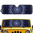 thumbnail image 1 of Uorisanigo Windshield Sun Shade Sun Visor Purple Mandala Floral Heat Shield for Jeep Wrangler JK JKU JL JLU 1997-2023 & Jeep Gladiator JT 2020-2023 Keep Car Cool Protect Your Car from UV Heat, 1 of 7