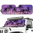 thumbnail image 1 of Uorisanigo Windshield Sun Shade UV Rays & Heat Protection Accessories for Jeep, Foldable Purple Sunset Palm Tree Windshield Shade for Jeep Wrangler, Gladiator, Renegade, FJ Cruiser, 1 of 7