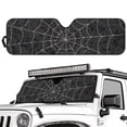 thumbnail image 1 of Uorisanigo Windshield Sun Shade UV Rays & Heat Protection Accessories for Jeep Wrangler, Foldable Spider Web Print Windshield Shade for Jeep Wrangler TJ JK JKU 1996-2018, 1 of 7