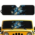 thumbnail image 1 of Uorisanigo Windshield Sun Shade for Wrangler, Compass, Gladiator & Renegade-Blocks UV Rays Blue Butterfly Sun Visor Protector,Car Sunshade Keep Your Vehicle Cool - 52.95 x 16.14 inches, 1 of 7