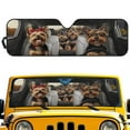 thumbnail image 1 of Uorisanigo Windshield Sun Shade for2007-2023 Wrangler Rubicon Sahara TJ JK JKU 2 & 4 Door, Yorkshire Terrier PrintFront Window Sun Visor Blocks UV Rays Foldable Sunshade with Storage Pouch, 1 of 7