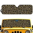 thumbnail image 1 of Uorisanigo Windshield Sunshade Cheetah Leopard Printed Sun Shade for UV Rays & Heat Protection,Sun Visor Fit for 1997-2018 Jeep Wrangler TJ JK JKU,Accessories for Jeep Wrangler-52.95*16.14 inches, 1 of 7