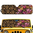 thumbnail image 1 of Uorisanigo Windshield Sunshade Compatible with Jeep Wrangler JK JL Heart Leopard Print Windshield Sun Shade Heat Shield for Jeep Wrangler TJ JK JKU 1996-2018 Accessories, 1 of 7