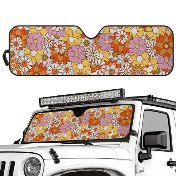 Uorisanigo Windshield Sunshade Front Window Sun Shade Foldable Sun Visor for Jeep Wrangler JL JLU 2018-2025 & Jeep Gladiator(JT) 2020-2025, UV Ray Reflector Hunting Camo Branches Heat Shield