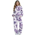 thumbnail image 1 of Uorisanigo Women's 2 Piece Outfits Fall Drawstring Pullover Sweatsuits Butterfly Tie Dye Oversized Hoodies Wide Leg Sweatpants Tracksuits Matching Sets Mock Neck Jogging Suit Lounge Wear, 1 of 8