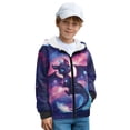 thumbnail image 1 of Uorisanigo Zip Up Hoodie Boys Girls, Fashion Galaxy Dragon Sweatshirts for Children, Fur Furry Fluffy Long Sleeve Jacket Pullover Top School Birthday Birthday Clothes, 1 of 8