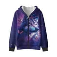 thumbnail image 1 of Uorisanigo Zip-Up Hooded Hoodie with Pockets Winter Long Sleeve Hooded Sweatshirt Galaxy Wolf Butterfly Pullover Sweatshirt Coat Casual Athletic Tops Fall Trendy Clothes, 1 of 7