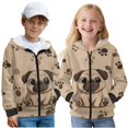 thumbnail image 1 of Uorisanigo Zip-Up Hoodies Sweatshirts Fashion Cartoon Happy Dog Paw Long Sleeve Hooded Jacket Fur Furry Fluffy Coat Sweatshirt with Pockets Fall Winter Clothing, 1 of 7