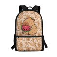thumbnail image 1 of Uourmeti Adjustable Buckle School Bag for Travel Outdoor, 17 Inch Portable Travel Bag, Capybara Watermelon Pattern Design, 1 of 6