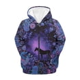 thumbnail image 1 of Uourmeti Art Flowers Design Horse Youth Athletic Sweatshirt Zip Up Hooded Long Sleeve with Pockets Sports Jacket for Gym Size 14-16, 1 of 7