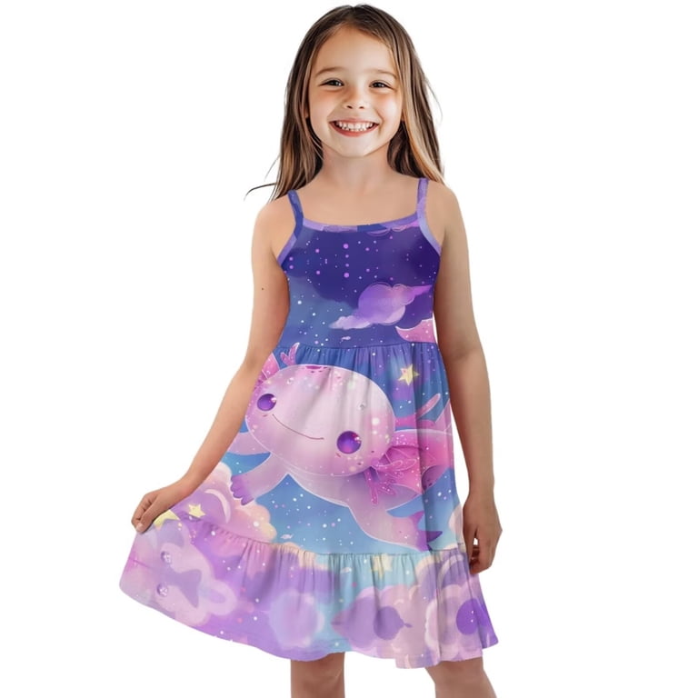 cute galaxy dress Galaxy Space Women's Off-Shoulder Dress, Nebula Universe Constellation Cocktail Mini Cute Handmade Designer Short Sleeve Ruffle with Belt White base