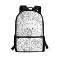 thumbnail image 1 of Uourmeti Bear With Ice Cream Design High Quality School Backpack for Daily Use Travel, Fashion Lightweight Polyester Backpack Durable Fabric Comfort Backpack, 1 of 6