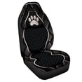 thumbnail image 1 of Uourmeti Black Paw Print Design Front Car Seat Cover Wear Resistant Seat Covers for Cars Soft Long Lasting 1 Pieces Set Compatible with Auto Vehicle, 1 of 6