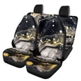thumbnail image 1 of Uourmeti Black and Gold Marble Pattern Car Seat Covers 3 PCS Seat Protection Cover Breathable Full Backrest Suitable for most Cars Sedans, 1 of 10
