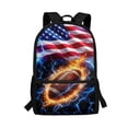 thumbnail image 1 of Uourmeti Blue Lightning Bolt Print Large Capacity Backpack for Outdoor School, Multiple Pockets Stylish Everyday Backpack Lightweight School Backpack, 1 of 6