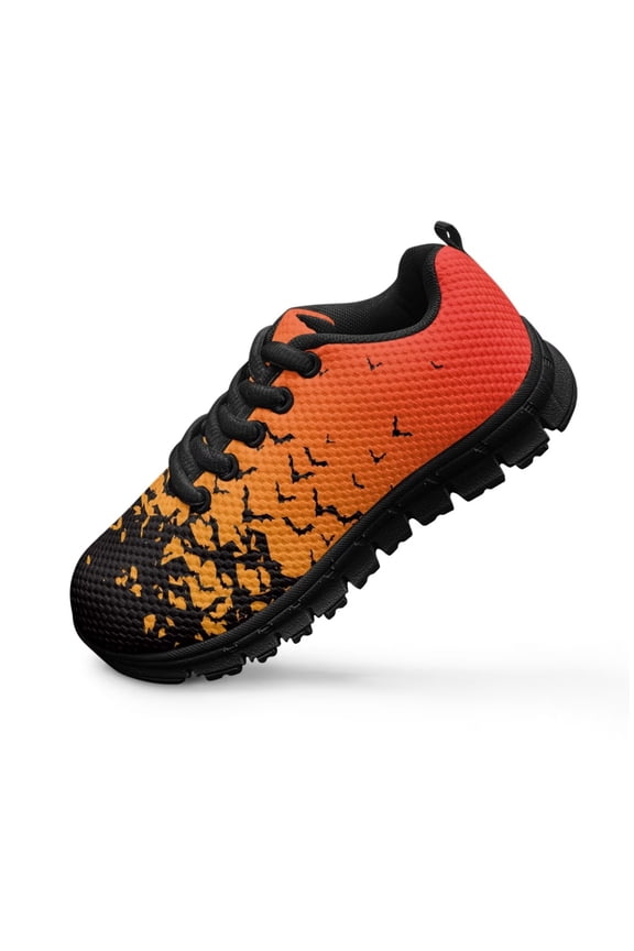 Boys Bat Shoes Size 1 Little Kid Halloween Sneakers Non-slip Lace up Tennis Running Shoes School Mesh Sports Trainer Lightweight