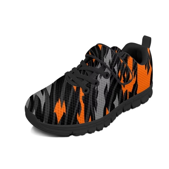 Uourmeti Boys Camo Sneakers Size 1.5 Big Kids Knitted Mesh Sports Shoes Lightweight Anti-Slip Running Tennis Shoes Breathable Athletic Casual Shoes with Single Buckle Lace Up