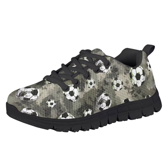 Uourmeti Boys Football Shoes Size 13 Little Kid Knitted Mesh Sports Shoes Comfort Lace Up Athletic Running Training Sneakers Lightweight Breathable