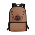 thumbnail image 1 of Uourmeti Brown Bear Face Design Backpack for Students, 17 Inch Durable Personalized Daypack for Shopping School, 1 of 6