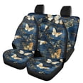 thumbnail image 1 of Uourmeti Butterflie Car Seat Covers Full Set 3 Pieces, Car Accessories Set Polyester Washable Auto Decor for Sedans Most Sedans Truck, 1 of 9