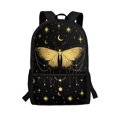 thumbnail image 1 of Uourmeti Butterfly and Moon Pattern Daypack, Large Capacity School Bag 17 Inchs Smooth Zipper Polyester Backpack for Travel Tourism, 1 of 6