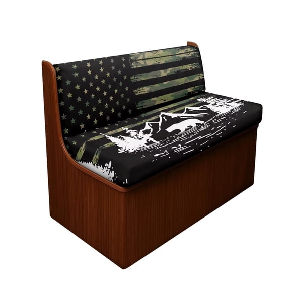 Uourmeti Camo Flag Mountain Bear RV Accessories Dinette Cushion Covers 2 Pack Camper Couch Covers Stretchable Dinette Bench Sofa Protectors