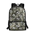 thumbnail image 1 of Uourmeti Camo Soccer Ball Print Durable Backpack for Camping School, Large Storage High Quality Polyester Backpack Not Easy To Fade Bookbag, 1 of 6