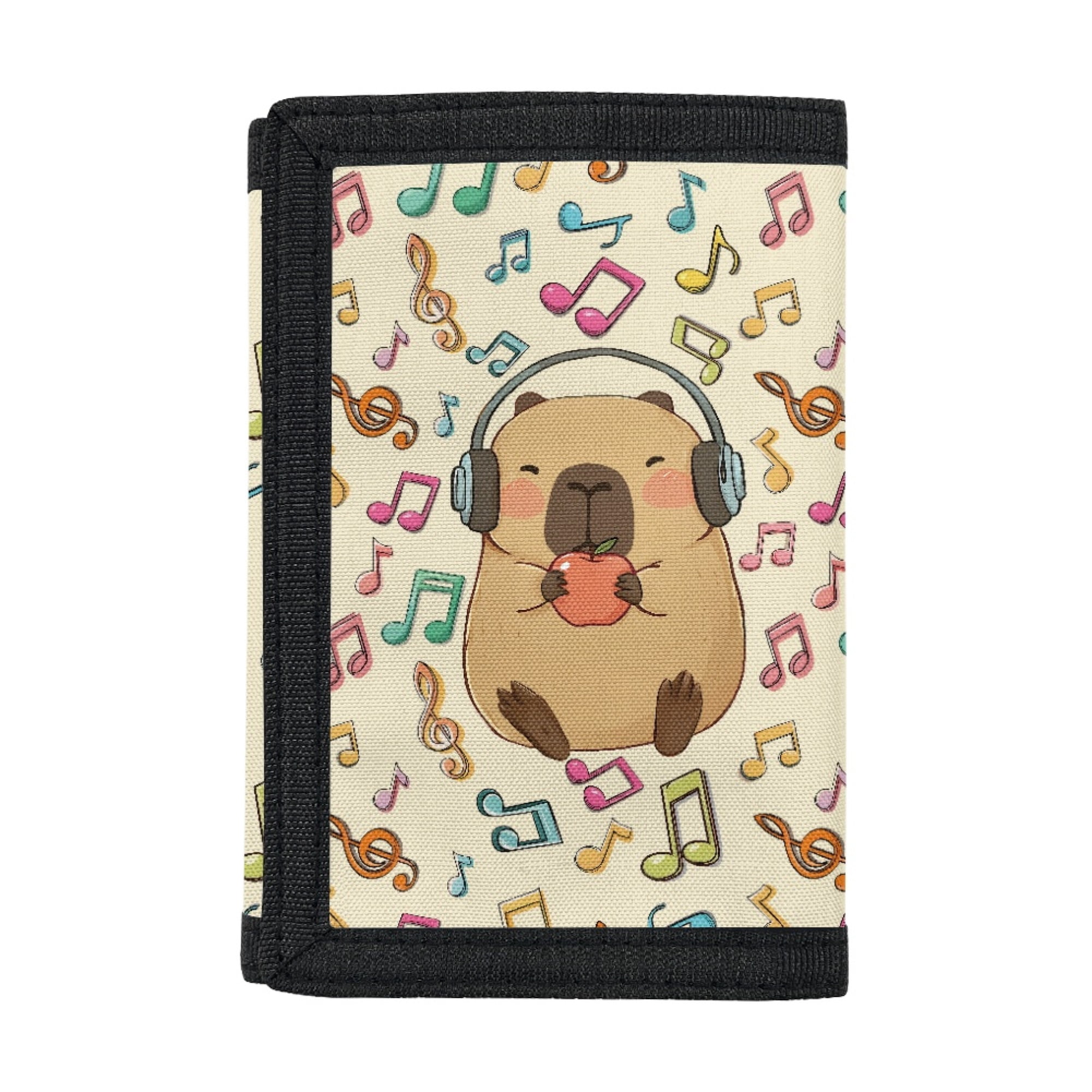 Polyester Notes Uourmeti Capybara Music Note Print Children's Wallet for School ...