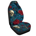 thumbnail image 1 of Uourmeti Car Seat Cover Anti-Wear Interior Decoration Polyester Anti-Slip, Suitable for Van Vans, Skull Rose Bat Print, 1 of 6