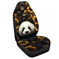 thumbnail image 1 of Uourmeti Car Seat Cover Premium Polyester, Compatible with Automobile Interior, Fit for Suv Vehicle, Panda Sunflower Print, 1 of 6