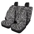 thumbnail image 1 of Uourmeti Car Seat Covers Full Set Auto Accessories Rear Bench Covers Polyester Soft Interior Accessories, Fit for Trucks Van Cars, Zebra, 1 of 9