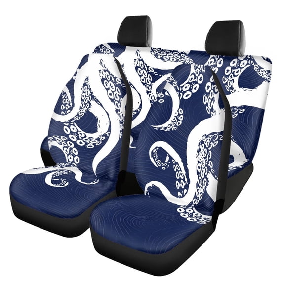 Uourmeti Car Seat Covers Interior Polyester, Compatible with Vehicle Seats Automotive Seat, for Cars most Cars, Octopus Pattern