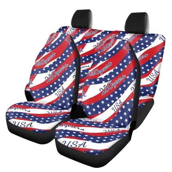 Uourmeti Car Seat Covers Set Breathable Car Interior Accessories Set Anti-Slip Easy to Install Car Seat Covers Sets Fit for Truck Sedans