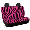 thumbnail image 1 of Uourmeti Car Seat Covers for Car Interior Auto, Hot Pink Zebra Stripe Pattern 2 Pcs Rear Bench Seat Cover Comfortable Stretchy, 1 of 2