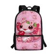 thumbnail image 1 of Uourmeti Cartoon Axolotl with Cherry & Heart Durable School Backpack for Work Hiking, Lightweight Stylish Student Bookbag Smooth Zipper Shoulder Backpack, 1 of 6