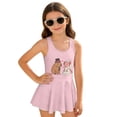 thumbnail image 1 of Uourmeti Cartoon Capybara & Axolotl Wedding Swim Dress for Girls Cute Skirted One-Piece Bathing Suit, Quick Dry & Stretchy for Beach, 1 of 8