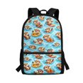 thumbnail image 1 of Uourmeti Cartoon Otter Water Play Pattern Smooth Zipper Backpack, 17 Inch Modern Design School Backpack Personalized School Bag for Travelers, 1 of 6