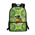 thumbnail image 1 of Uourmeti Cartoon Turtle Design Adjustable Comfort Straps School Backpack, 17 Inch Anti Fade Student Bookbag Roomy Interior Polyester Backpack for Adults, 1 of 6