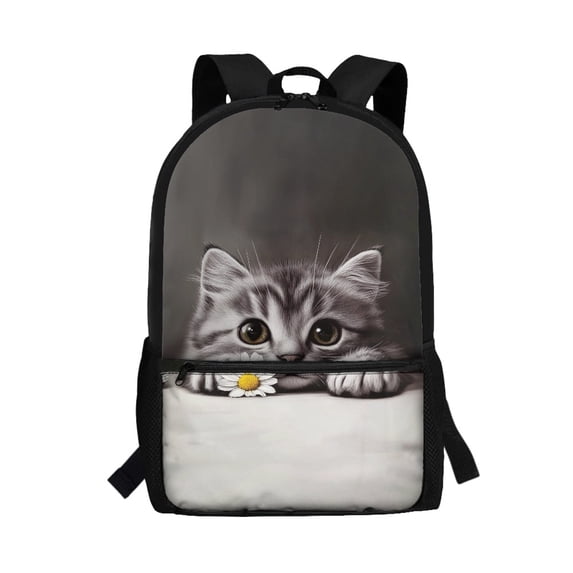 Uourmeti Cat Backpack, Adjustable Comfort Straps Student Bookbag 17 Inchs Large Capacity School Backpack for Travel Outdoor