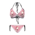 thumbnail image 1 of Uourmeti Christmas Cartoon Axolotl Halter Triangle Bikini Set - Cute Holiday Two Piece Swimsuit for Beach & Pool Vacations, 1 of 9