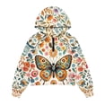 thumbnail image 1 of Uourmeti Classic Bohemian Butterfly Casual Pullover Athletic Zip Up with Pocket Lightweight Sweatshirt Christmas Sweatshirt Size 7-8, 1 of 7