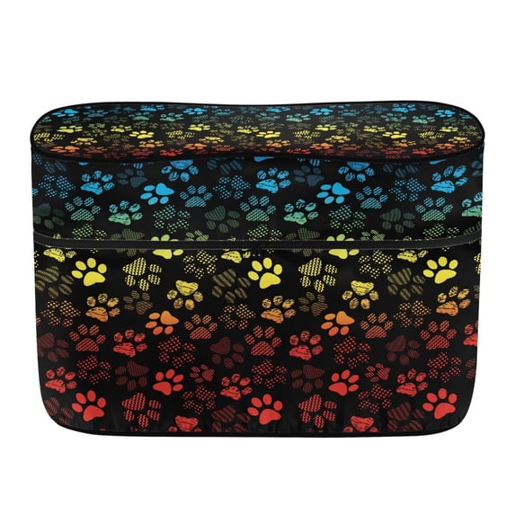 Uourmeti Colorful Paw Print RV Propane Tank Cover with UV Resistant UV Protection RV Camper Propane Tank Cover for Travel, Polyester RV Trailer Propane Tank Cover