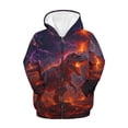 thumbnail image 1 of Uourmeti Cool Lightning Dinosaur Kids Casual Pullover Hoodie Long Sleeve Soft with Pockets Lightweight Comfy Top Boys Size 12-14, 1 of 6